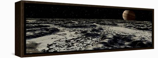 Jupiter's Moon, Europa, Covered by a Thick Crust of Ice-Stocktrek Images-Framed Premier Image Canvas