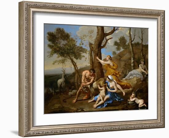 Jupiter's Nourishment, 1636-1637-Nicolas Poussin-Framed Giclee Print