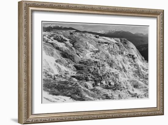 Jupiter Terrace Fountain Geyser Pool Yellowstone National Park Wyoming, 1933-1942-Ansel Adams-Framed Art Print