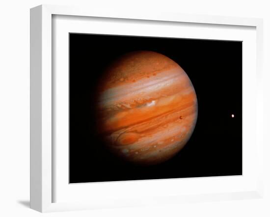 Jupiter & Two Moons--Framed Photographic Print