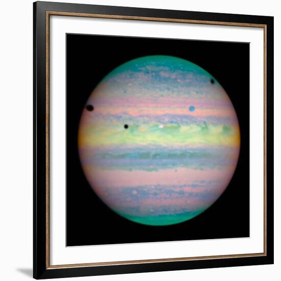 Jupiter with Moons And Their Shadows-null-Framed Photographic Print