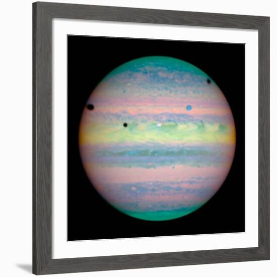 Jupiter with Moons And Their Shadows-null-Framed Photographic Print