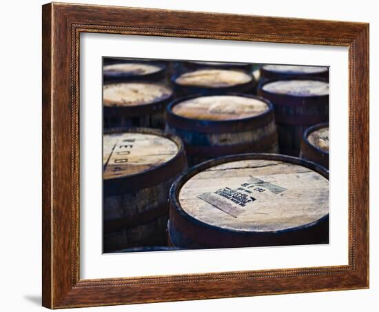 Jura Whisky Distillery Barrel Storage, Jura Island, Inner Hebrides, Scotland, UK, Europe-Andrew Stewart-Framed Photographic Print