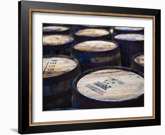 Jura Whisky Distillery Barrel Storage, Jura Island, Inner Hebrides, Scotland, UK, Europe-Andrew Stewart-Framed Photographic Print