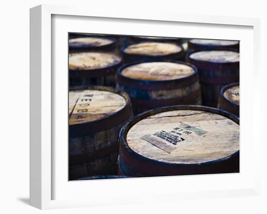 Jura Whisky Distillery Barrel Storage, Jura Island, Inner Hebrides, Scotland, UK, Europe-Andrew Stewart-Framed Photographic Print