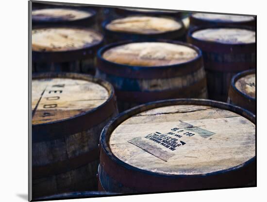 Jura Whisky Distillery Barrel Storage, Jura Island, Inner Hebrides, Scotland, UK, Europe-Andrew Stewart-Mounted Photographic Print