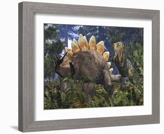 Jurassic Dinosaurs, Artwork-Walter Myers-Framed Photographic Print