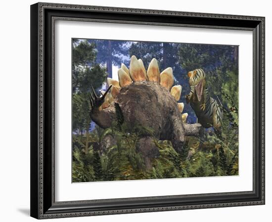 Jurassic Dinosaurs, Artwork-Walter Myers-Framed Photographic Print