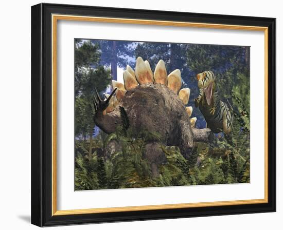 Jurassic Dinosaurs, Artwork-Walter Myers-Framed Photographic Print