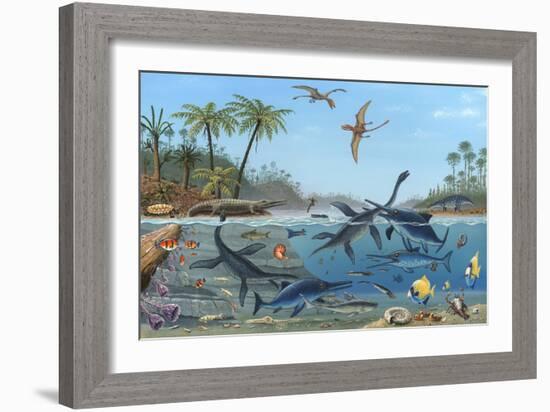 Jurassic Landscape, Artwork-Richard Bizley-Framed Photographic Print