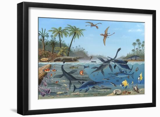 Jurassic Landscape, Artwork-Richard Bizley-Framed Photographic Print