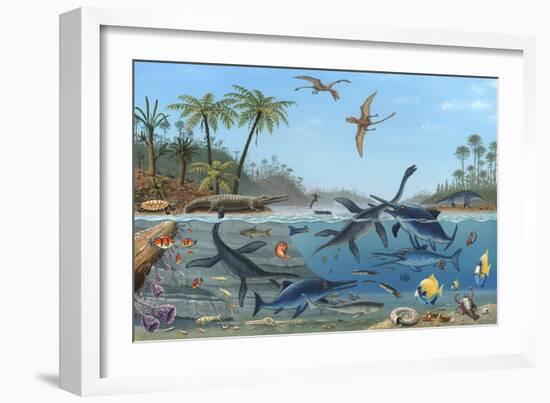 Jurassic Landscape, Artwork-Richard Bizley-Framed Photographic Print