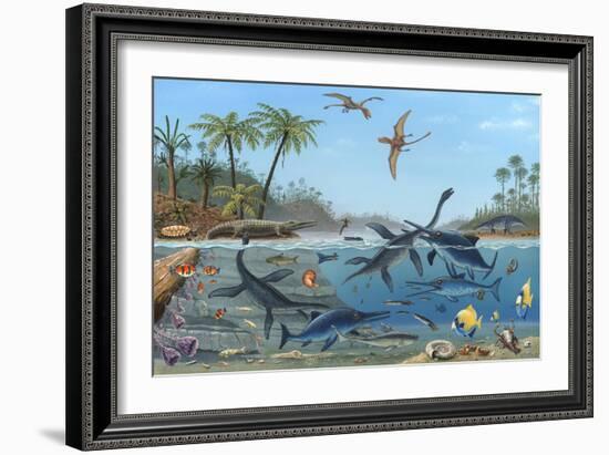 Jurassic Landscape, Artwork-Richard Bizley-Framed Photographic Print