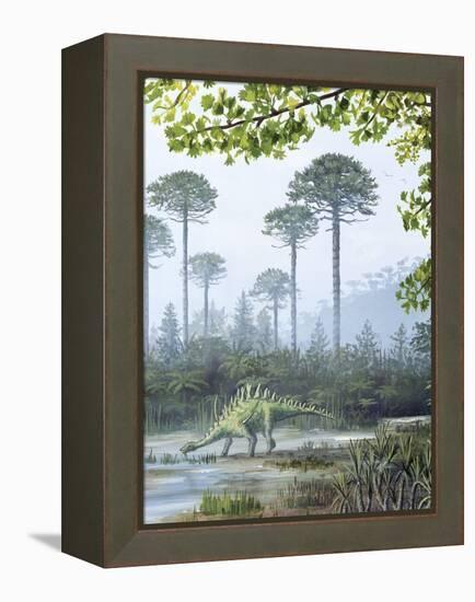 Jurassic Life, Artwork-Richard Bizley-Framed Premier Image Canvas