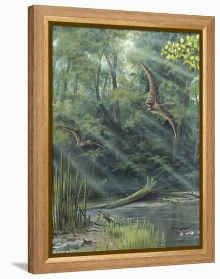 Jurassic Life, Artwork-Richard Bizley-Framed Premier Image Canvas