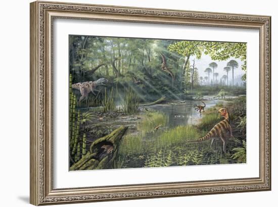 Jurassic Life, Artwork-Richard Bizley-Framed Photographic Print