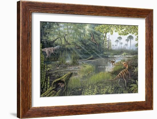 Jurassic Life, Artwork-Richard Bizley-Framed Photographic Print