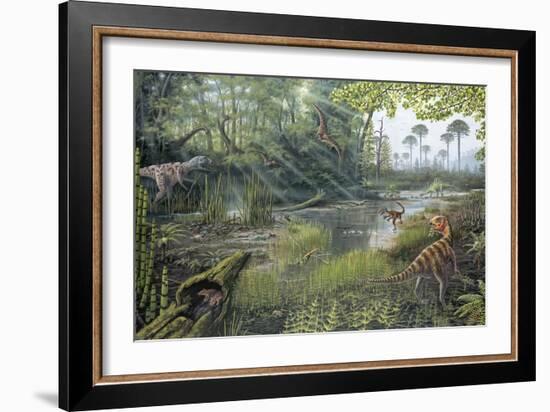 Jurassic Life, Artwork-Richard Bizley-Framed Photographic Print