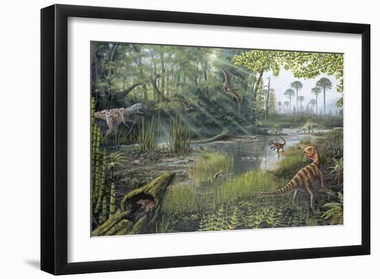 Jurassic Life, Artwork-Richard Bizley-Framed Photographic Print