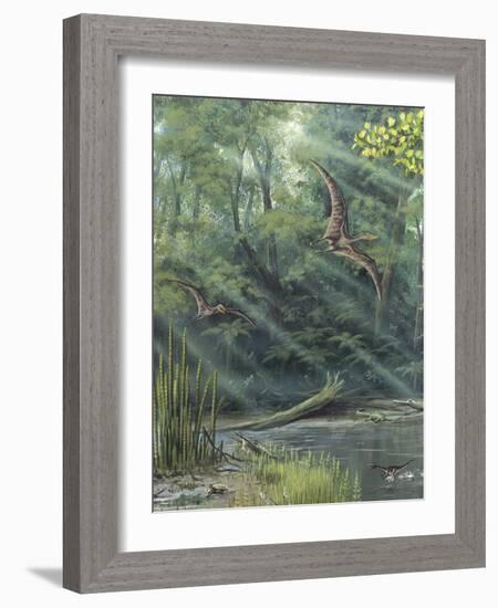 Jurassic Life, Artwork-Richard Bizley-Framed Photographic Print