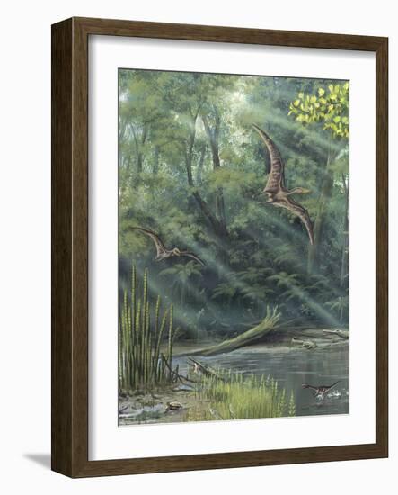 Jurassic Life, Artwork-Richard Bizley-Framed Photographic Print