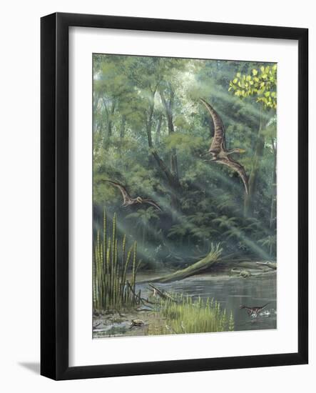 Jurassic Life, Artwork-Richard Bizley-Framed Photographic Print