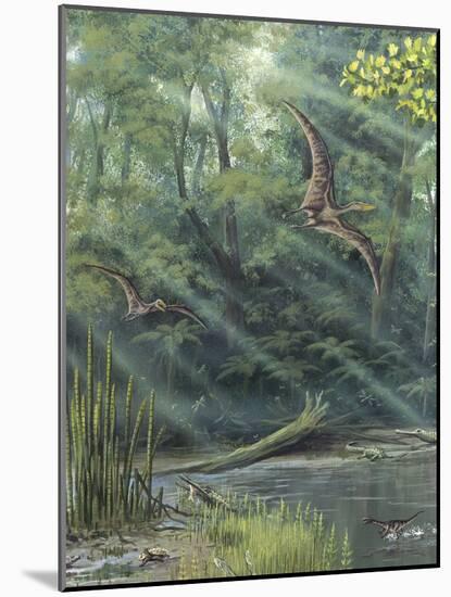 Jurassic Life, Artwork-Richard Bizley-Mounted Photographic Print