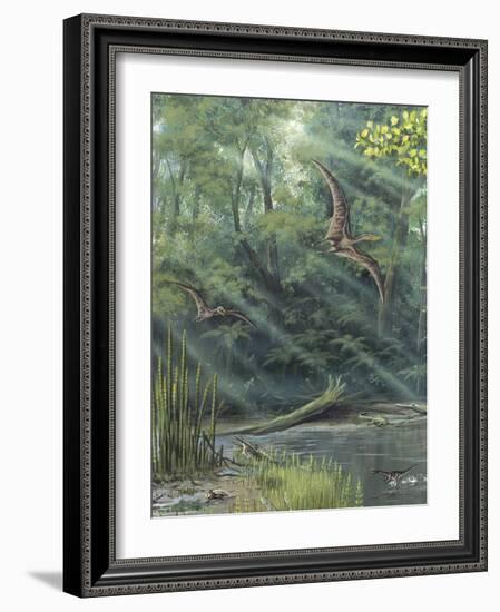 Jurassic Life, Artwork-Richard Bizley-Framed Photographic Print