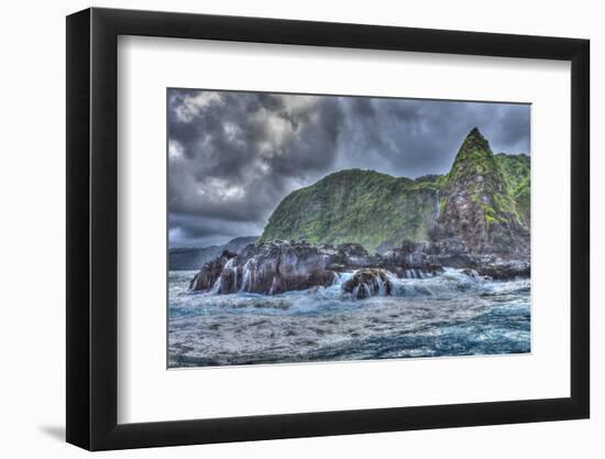 Jurassic Rock, Rugged Coastline of North East Shoreline of Maui, Hawaii-Stuart Westmorland-Framed Photographic Print