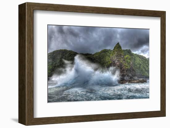 Jurassic Rock, Rugged Coastline of North East Shoreline of Maui, Hawaii-Stuart Westmorland-Framed Photographic Print