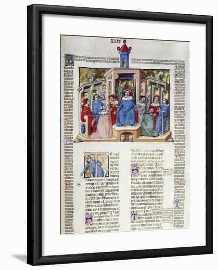 Jurist Delivering His Response from the Chair, Miniature from Corpus Juris Civilis-null-Framed Giclee Print
