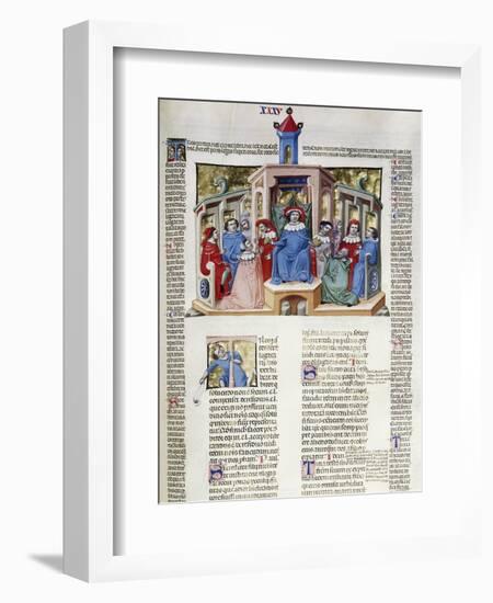 Jurist Delivering His Response from the Chair, Miniature from Corpus Juris Civilis-null-Framed Giclee Print