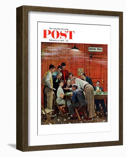 "Jury" or "Holdout" Saturday Evening Post Cover, February 14,1959-Norman Rockwell-Framed Premium Giclee Print