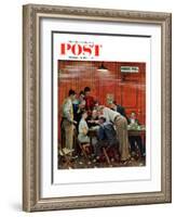 "Jury" or "Holdout" Saturday Evening Post Cover, February 14,1959-Norman Rockwell-Framed Giclee Print