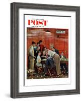 "Jury" or "Holdout" Saturday Evening Post Cover, February 14,1959-Norman Rockwell-Framed Giclee Print