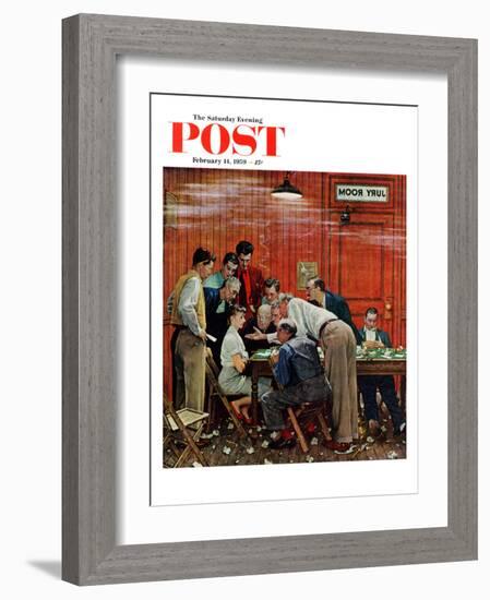 "Jury" or "Holdout" Saturday Evening Post Cover, February 14,1959-Norman Rockwell-Framed Giclee Print