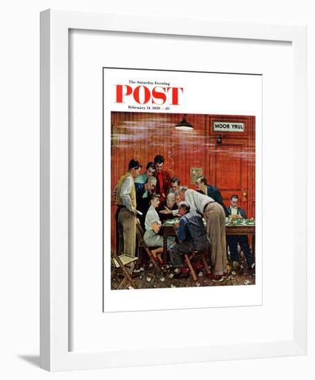 "Jury" or "Holdout" Saturday Evening Post Cover, February 14,1959-Norman Rockwell-Framed Giclee Print