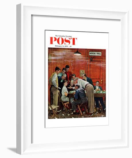 "Jury" or "Holdout" Saturday Evening Post Cover, February 14,1959-Norman Rockwell-Framed Giclee Print