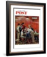 "Jury" or "Holdout" Saturday Evening Post Cover, February 14,1959-Norman Rockwell-Framed Giclee Print