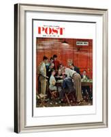"Jury" or "Holdout" Saturday Evening Post Cover, February 14,1959-Norman Rockwell-Framed Giclee Print