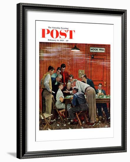 "Jury" or "Holdout" Saturday Evening Post Cover, February 14,1959-Norman Rockwell-Framed Giclee Print