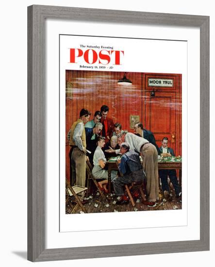 "Jury" or "Holdout" Saturday Evening Post Cover, February 14,1959-Norman Rockwell-Framed Giclee Print
