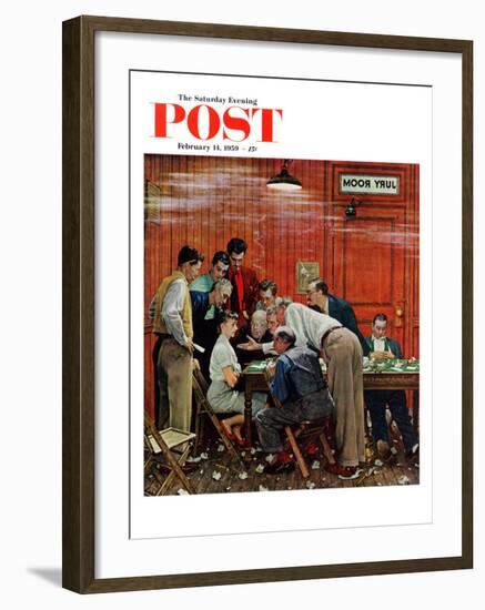 "Jury" or "Holdout" Saturday Evening Post Cover, February 14,1959-Norman Rockwell-Framed Giclee Print