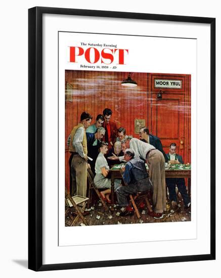 "Jury" or "Holdout" Saturday Evening Post Cover, February 14,1959-Norman Rockwell-Framed Giclee Print