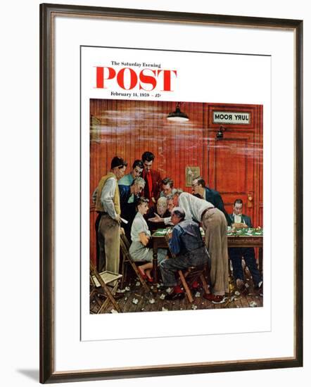 "Jury" or "Holdout" Saturday Evening Post Cover, February 14,1959-Norman Rockwell-Framed Giclee Print