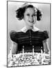 Just Around the Corner, Shirley Temple with Her Birthday Cake, on Set, 1938-null-Mounted Photo