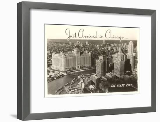 Just Arrived in Chicago Downtown View-null-Framed Art Print