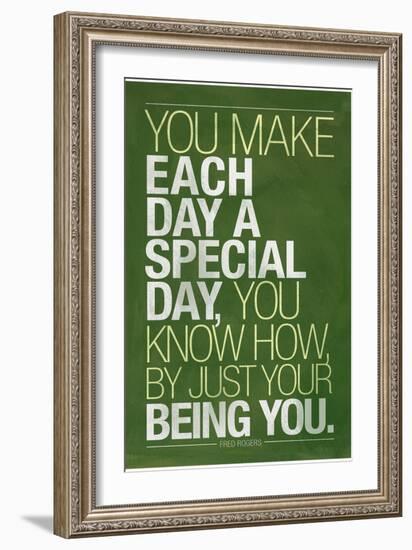 Just By Being You Mister Rogers Quote-null-Framed Art Print