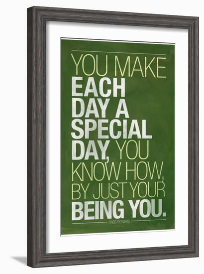 Just By Being You Mister Rogers Quote-null-Framed Art Print