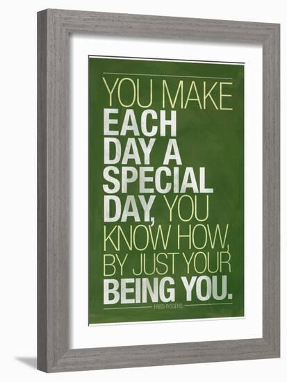 Just By Being You Mister Rogers Quote-null-Framed Art Print